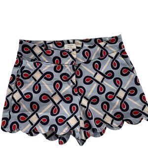 Crown & Ivy Scalloped Hem Print Shorts Size 2